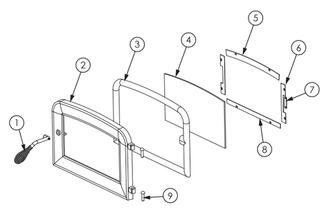 Part Location Diagram of 29228 US Stove Company Bottom Glass Retainer